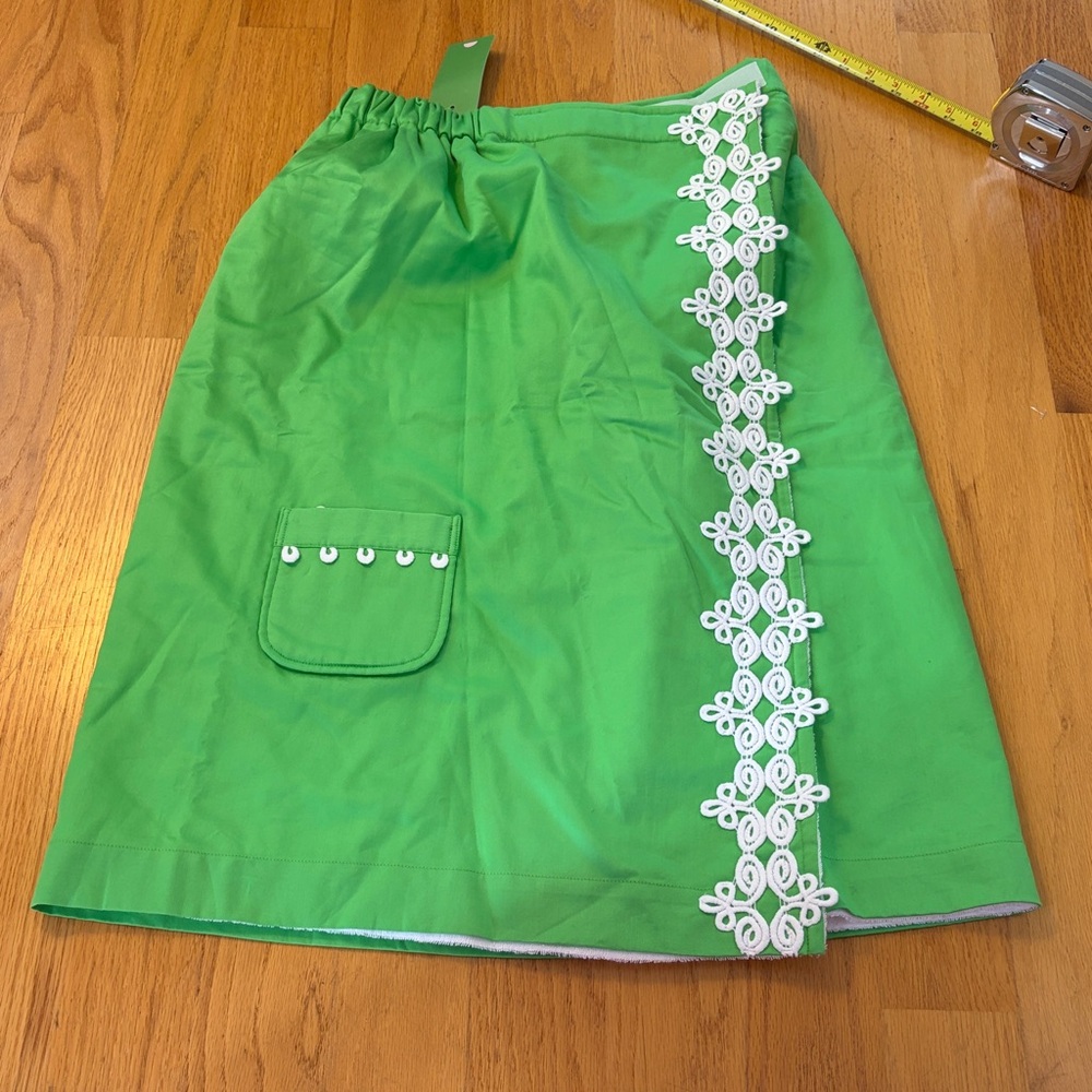 Lilly Pulitzer Bath Wrap Towel Kelly Green with Rick rack NWT